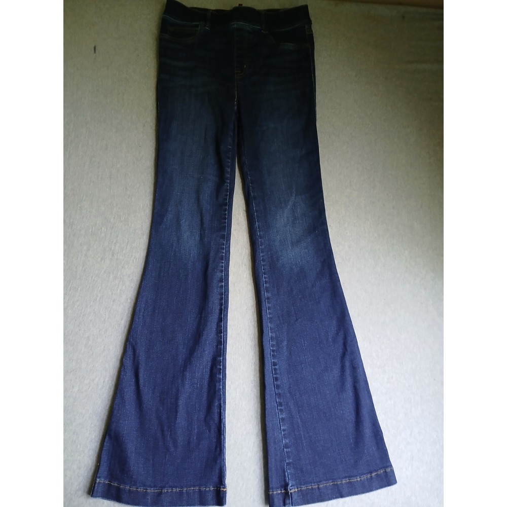 Spanx Jeans Medium Wide Leg Flare Denim Slimming Tummy Control Comfort Stretch